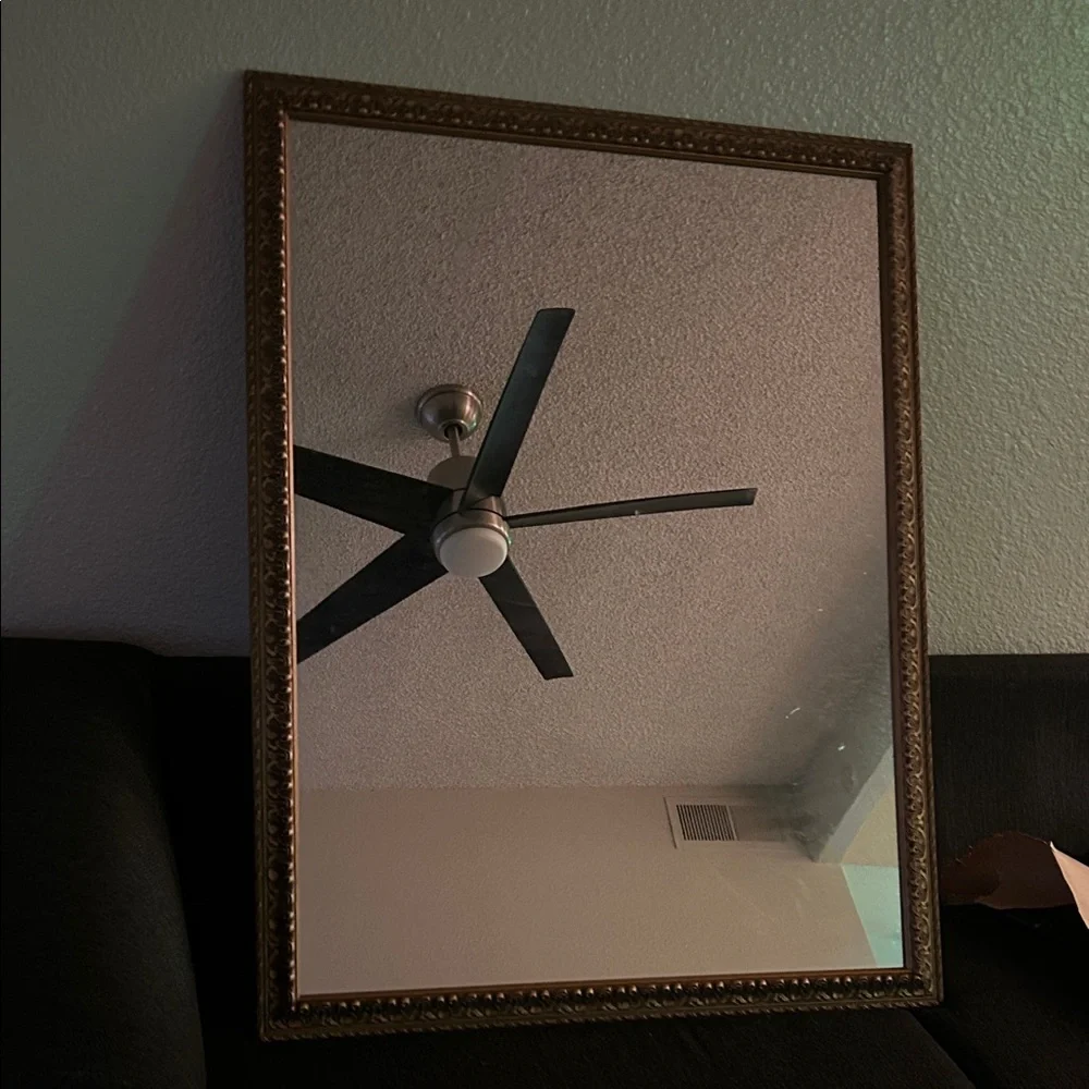 Elegant Brown Framed Wall Mirror